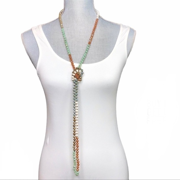SWAROVSKI Crystals Long Necklace Multicolored - Picture 1 of 6